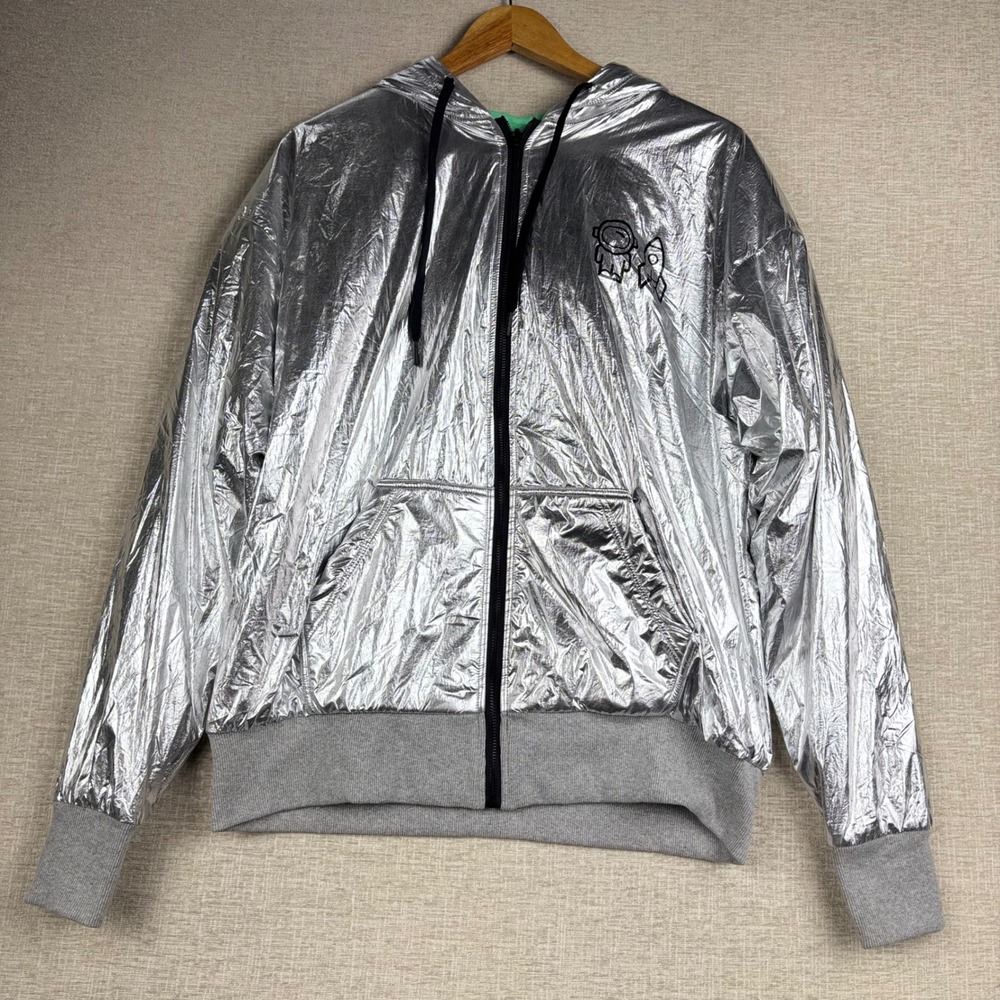 Jeremy Scott Spoiled Child Metallic Space Reversible Hoodie ** New/No tags**